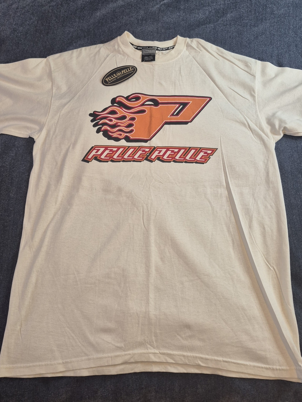 Pelle Pelle By Marc Buchanan White Graphic Tee Vintage Y2k 100% Cotton NWT!!